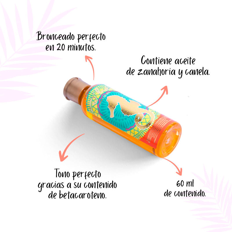 MINI BRONCEADOR DE ZANAHORIA Y CANELA 60ML D'LUCHI