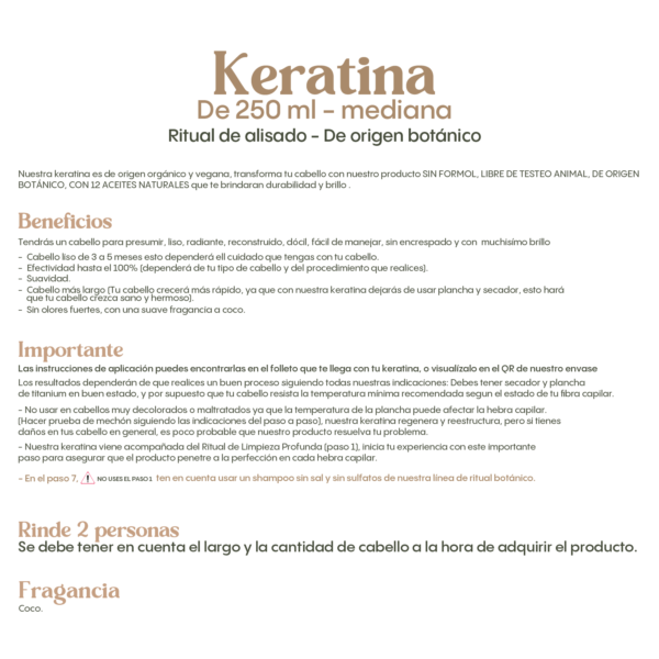 KIT KERATINA 250ML RITUAL BOTÁNICO