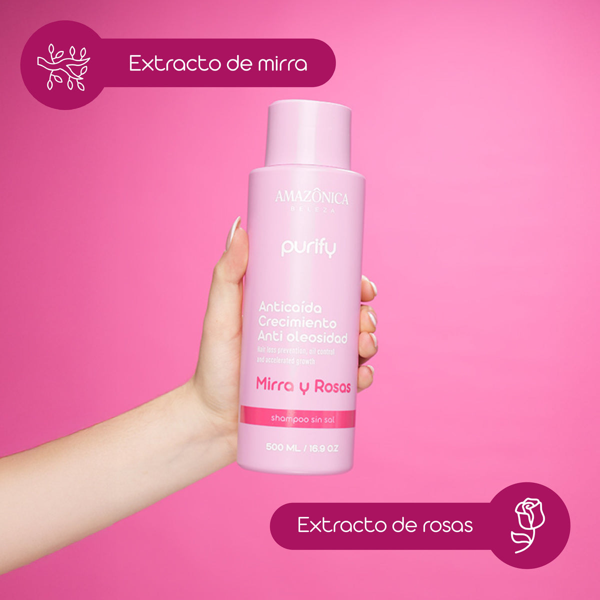 SHAMPOO PURIFY SIN SAL 500ML AMAZONICA