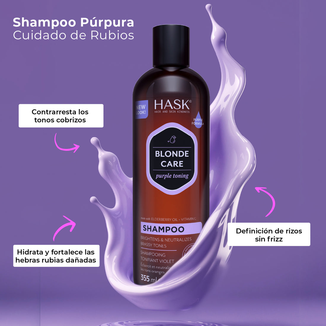 SHAMPOO MATIFICANTE RUBIOS BLONDE CARE 355ML HASK