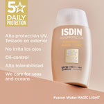 FOTOPROTECTOR FUSION WATER MAGIC GLOW SPF 50 LIGHT 50ML ISDIN