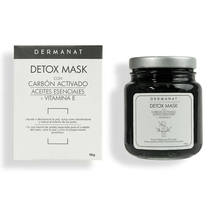 MASCARILLA FACIAL DETOX MASK CON CARBON ACTIVADO 110ML DERMANAT