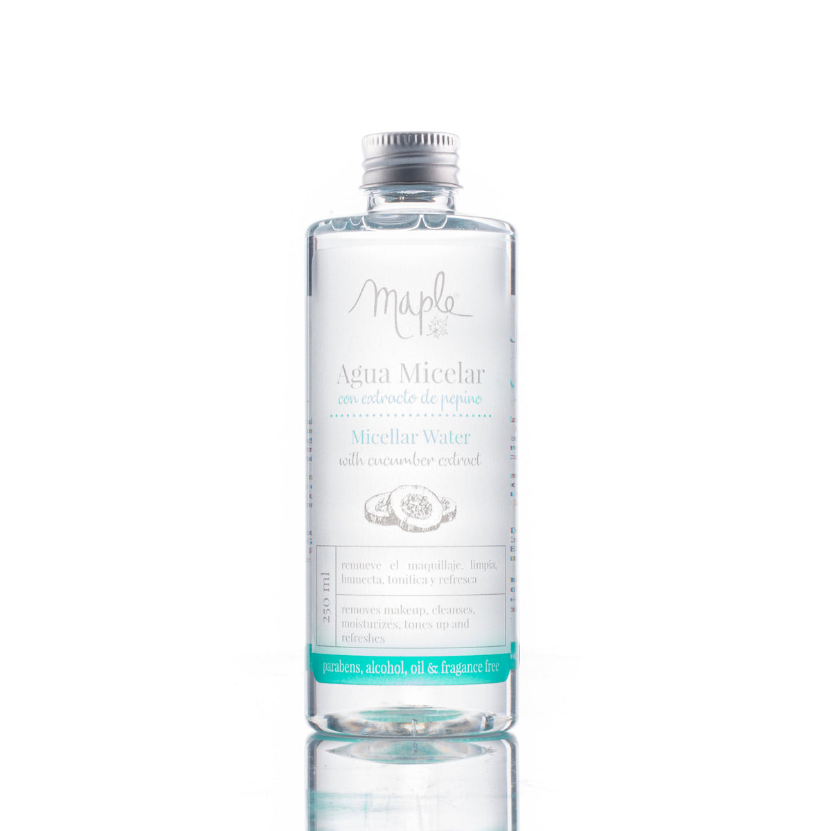 AGUA MICELAR CON EXTRACTOS DE PEPINO 250ML MAPLE