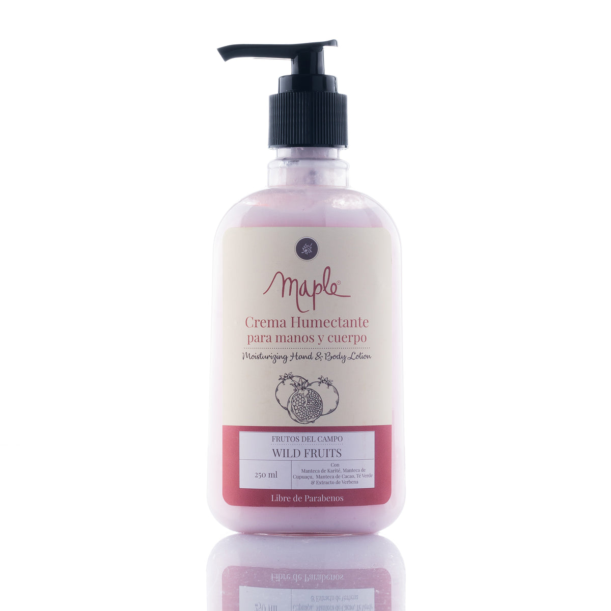 CREMA HUMECTANTE PARA MANOS Y CUERPO FRUTOS DEL CAMPO 250ML MAPLE