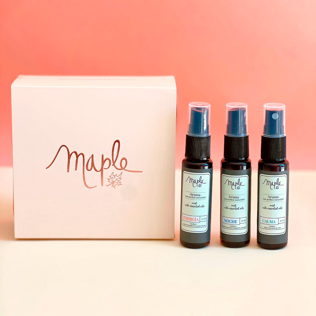 KIT TRIO DE MINI BRUMAS CON ACEITES ESENCIALES