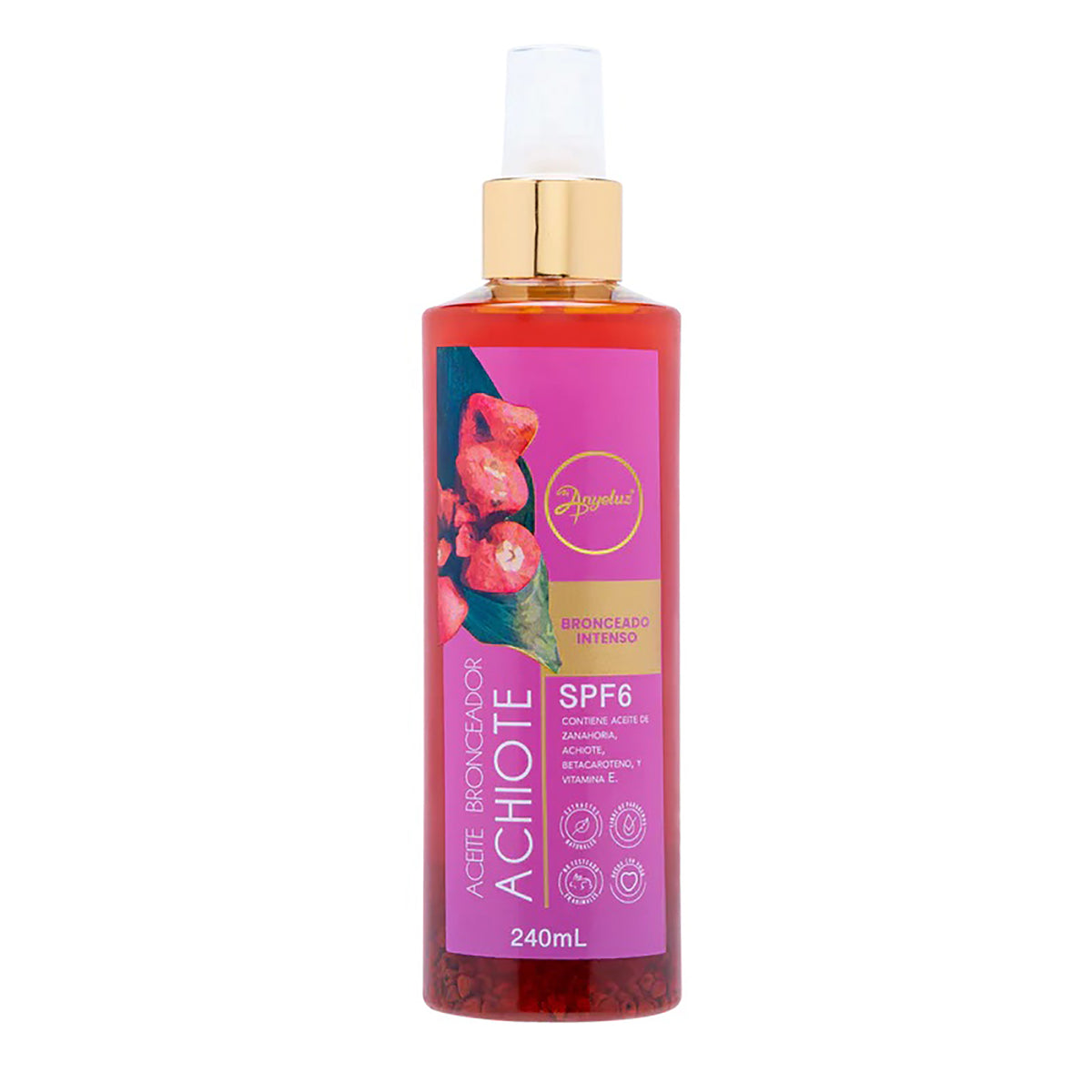 ACEITE BRONCEADOR ACHIOTE X 240 ML ANYELUZ